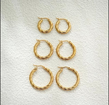 Classic Braided Hoop Earrings