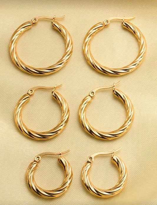 Classic Braided Hoop Earrings