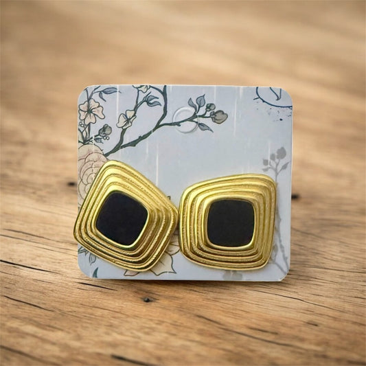 Black And Gold Earrings