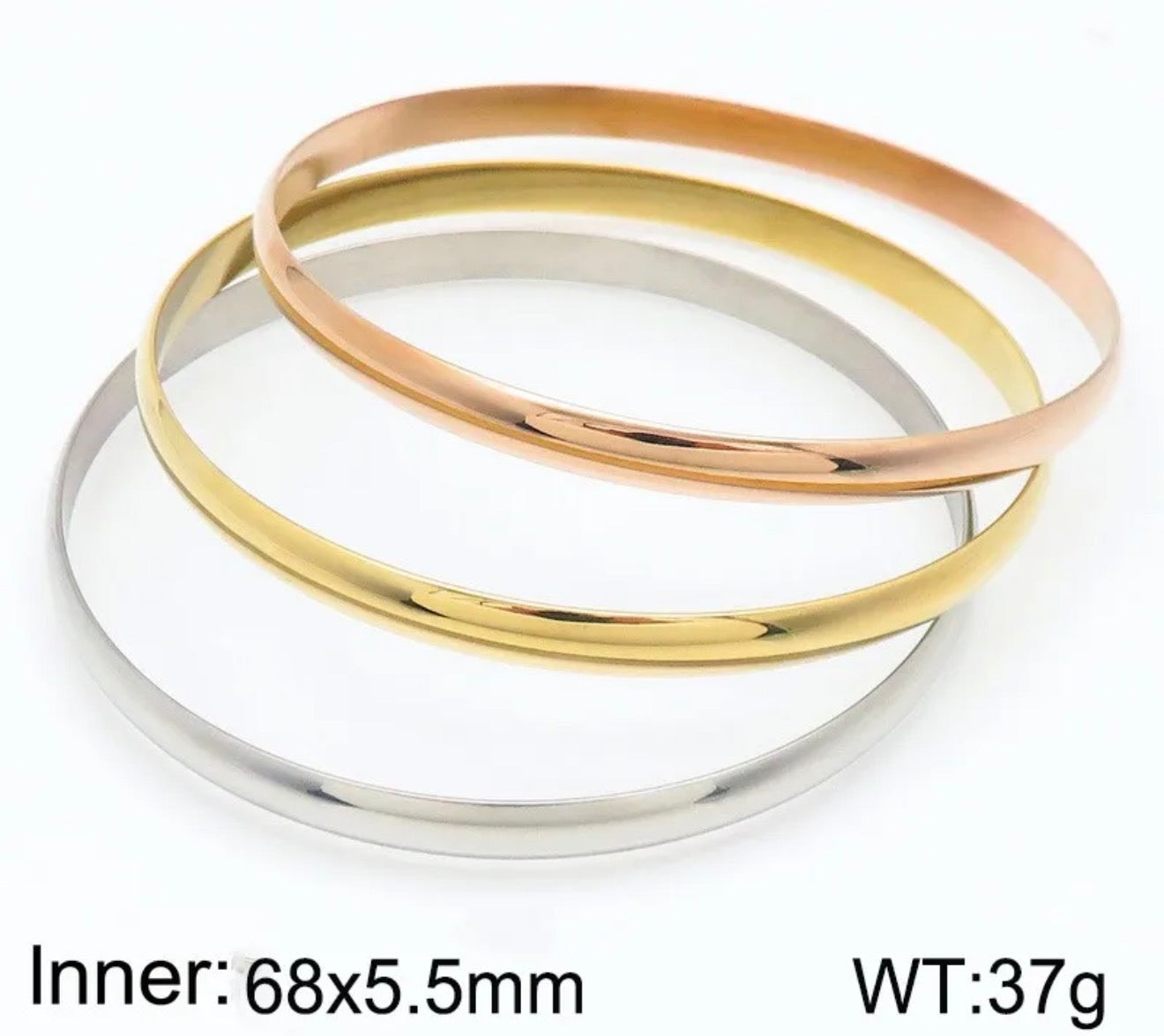 Conjunto clásico de brazaletes tricolores