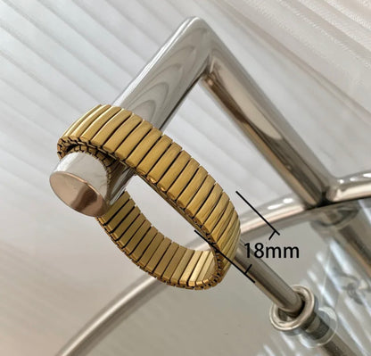 Pulsera flexible clásica dorada