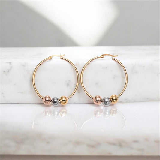 Trio Golden Hoops