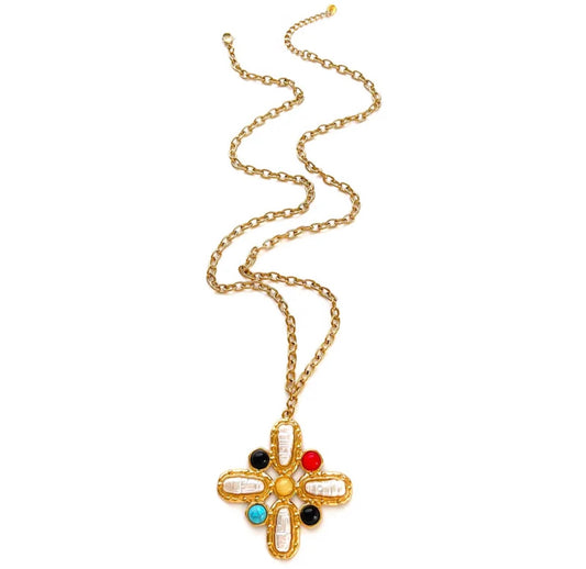 Color Cross Necklace