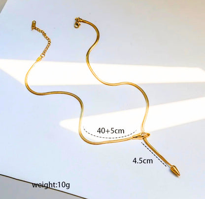 Golden Drop Y Necklace