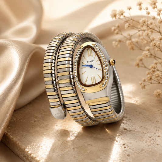 Gold & Silver Snake Watch