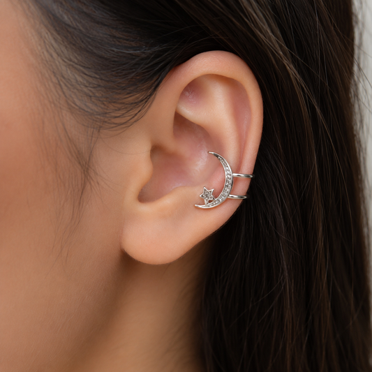 Moon & Star Ear Cuff