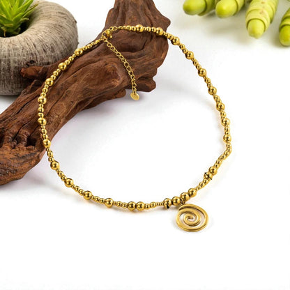 Gold Spiral Necklace