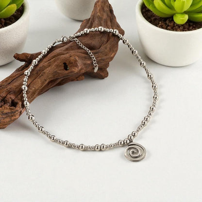 Silver Spiral Necklace