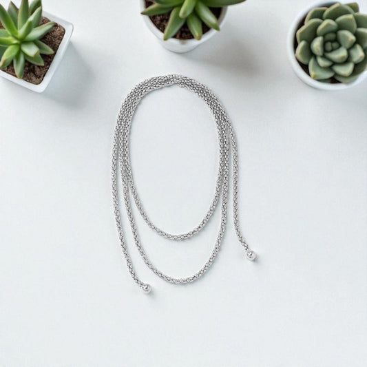 Silver Rope Necklace