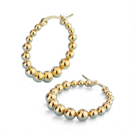 Golden Beads Earrings
