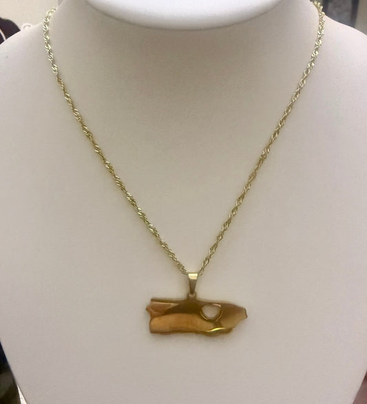 Puerto Rico Beautiful Golden Necklace