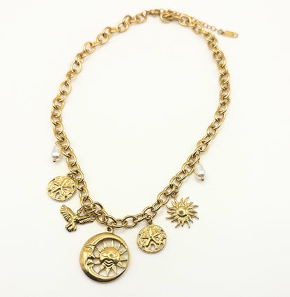 Sun Charm Necklace