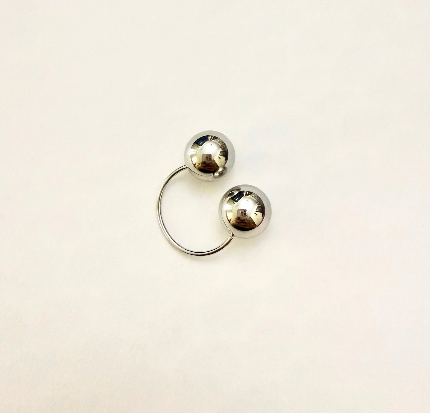 Open Ball Silver Ring